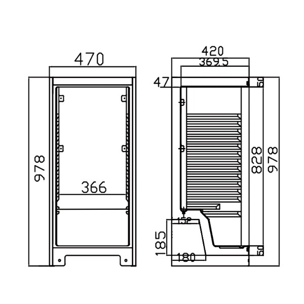 Beverage cooler - Static cooling