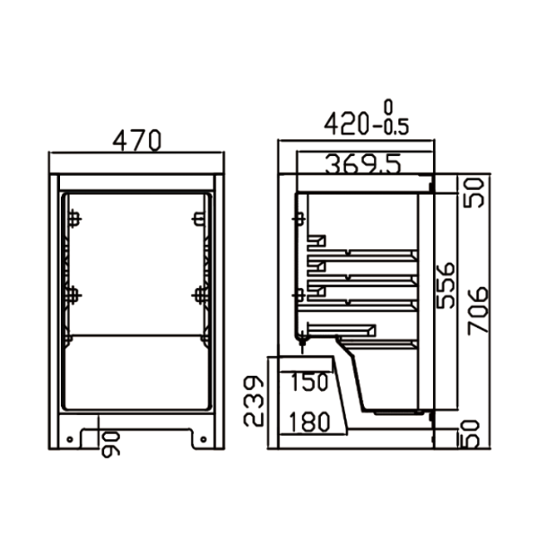 Beverage cooler - Static cooling