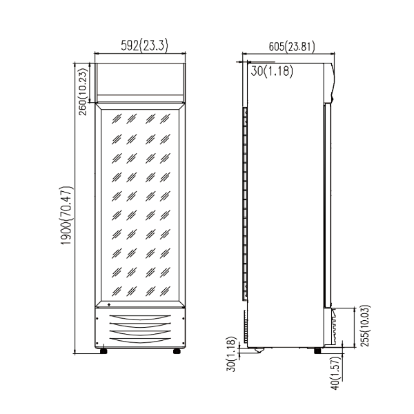 Beverage cooler - Static cooling