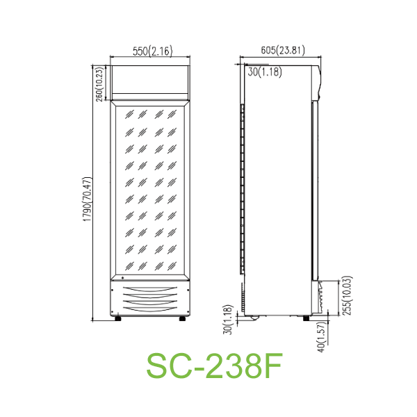 Beverage cooler - Ventitaled cooling