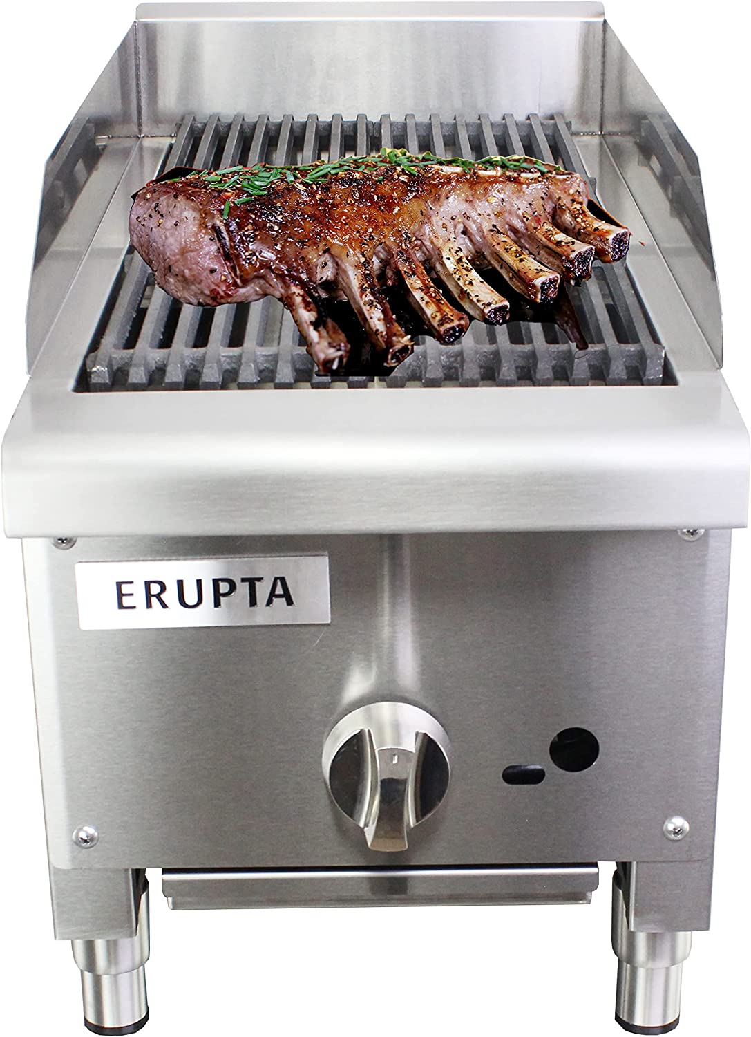 ERUPTA Commercial Stainless steel Charbroilers 12'' Natural/Propane Gas grill with Burners BTU 28,000 Restaurant Equipment