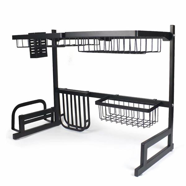 2-Tier Stainless Steel Cutlery Holder Shelf